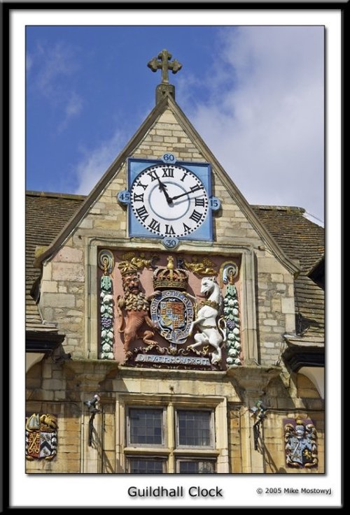 The Guildhall Clock. Peterborough, Cambridgeshire.