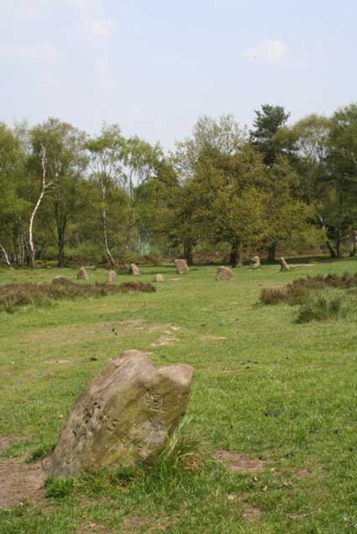 Nine ladies stone circle and king rock