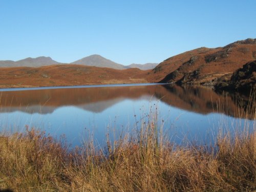 The Lake District. Beacon Tarn on a perfect late autumn day.