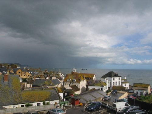 Stormy weather. Lyme Regis, Dorset