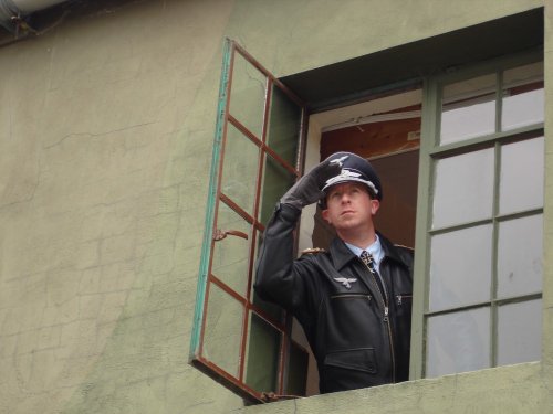Waiting for comrades to return at Yorkshire Air Museum, Elvington, North Yorkshire.