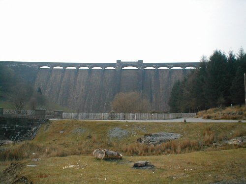 View from bottom of Rhayader Dam, Powys