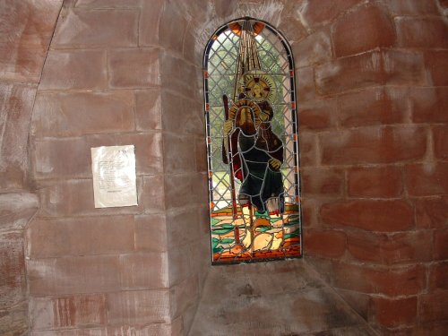A Stained Glass window in Norton Priory