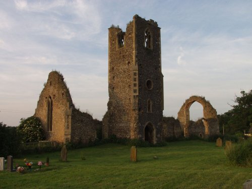 St Andrews Church a Ruin, at Roudham, Norfolk