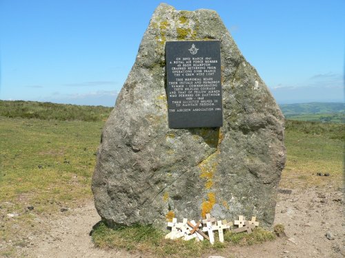 R.A.F Memorial stone, on Dartmoor National Park