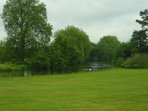 The River Test from the terrace at Broadlands, home of Lord Mountbatten and his heirs.