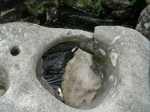 known as the hole rock on the river teign dartmoor