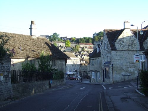 Looking down St.Margarets street across railway bridge towards city centre