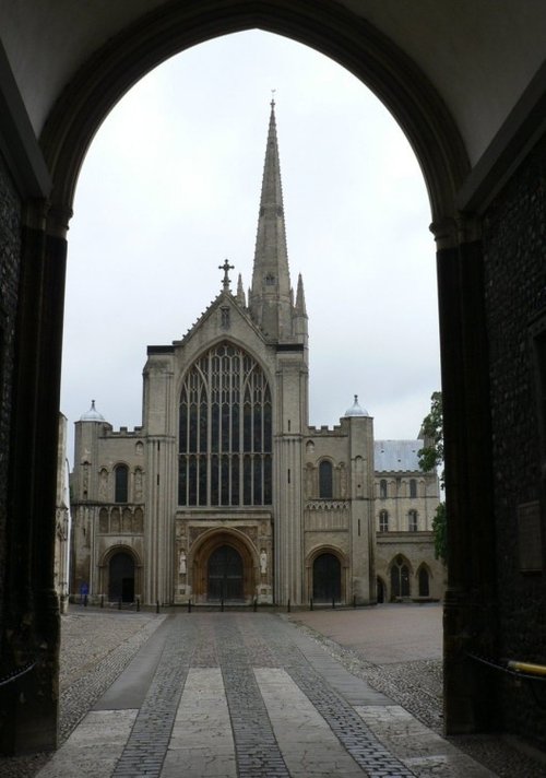 The West front of Norwich Cathedral.