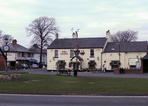 Wrea Green, Lancashire. The Grapes Public House in Wrea Green.