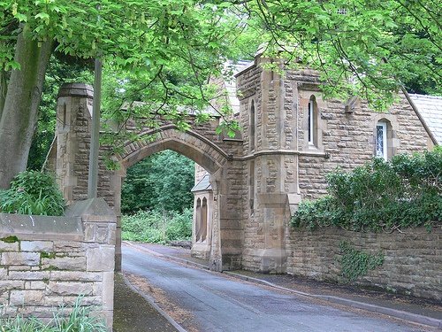 Scorton Priory gateway, Scorton Village, Nr. Garstang, Lancashire.