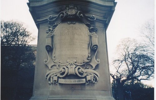 Captain Balls memorial in the grounds of nottingham Castle.