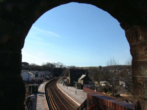 View of Dalton-in-Furness railway station. Dalton-in-Furness