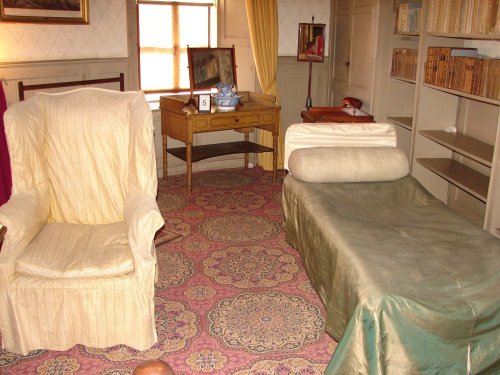 The chair in which The Duke of Wellington died. Room in Walmer Castle