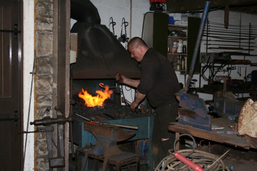 The Blacksmith at work  THORTERGILL FORGE, 
Thortergill in Weardale