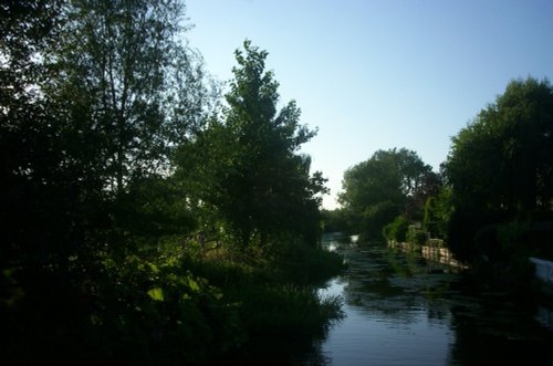 River Ivel from the footbridge in Langford, Bedfordshire