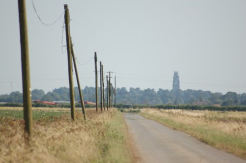 Across the fields from Sibsey facing towards Boston, Lincs with the Boston Stump in the background