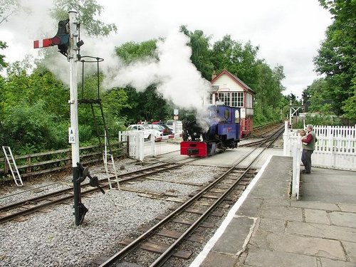 Steam Engine at Alston Station, Cumbria.