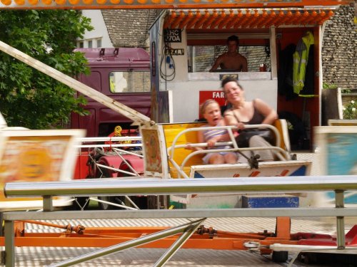 Funfair on the village green, Kirtlington, Oxon.