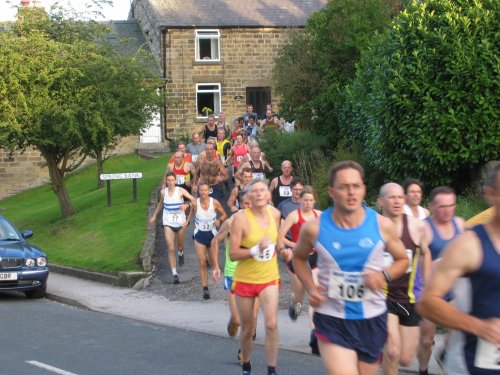 The start of the Great Longstone, Derbyshire. fell race