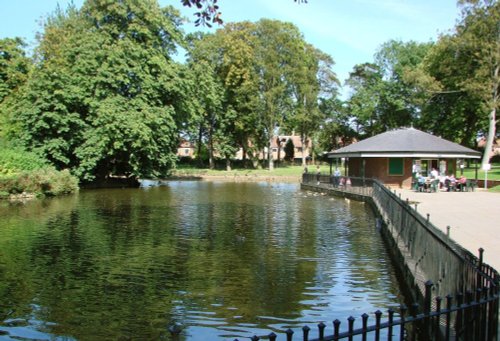 The lake in Arnot Hill Park, Arnold, Nottinghamshire