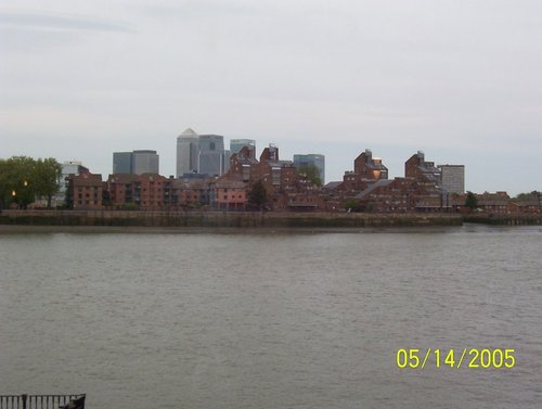 Scene from Thames River in London