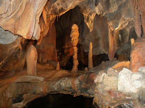 Another view from inside the caves at cheddar gorge
