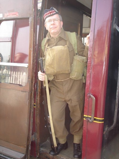 A WW2 Event at Embsay and Bolton Abbey Railway, North Yorkshire. Home on leave.