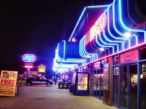 Ingoldmells at night. Lincolnshire