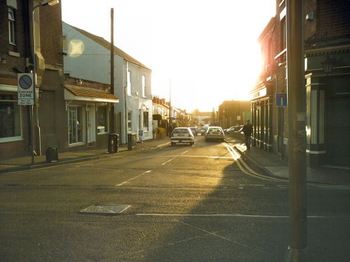 Looking down city road. Beeston, Nottinghamshire