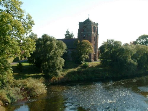 Atcham Church and the river Severn, Atcham, Shropshire