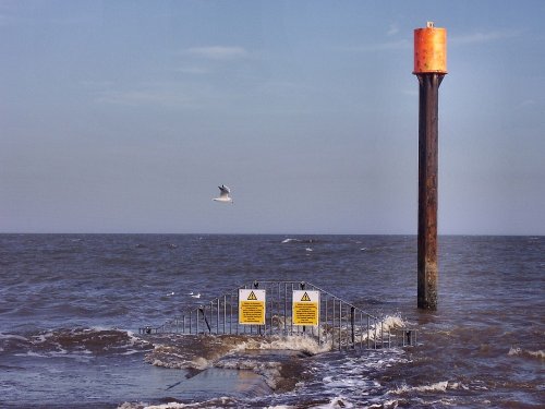 view of the sea, Ingoldmells, Lincolnshire.