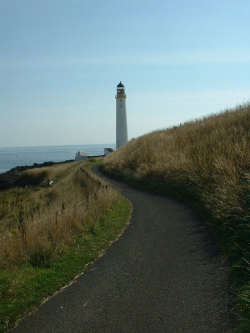 Road to Scurdie Ness Lighthouse in Ferryden, by Montrose