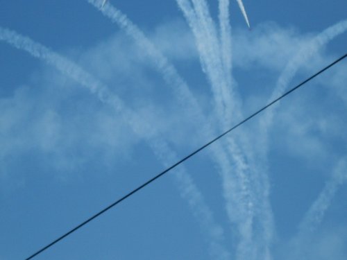 Red Arrows display over East Runton, Norfolk