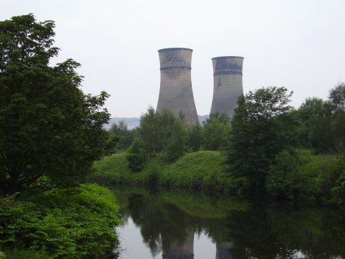 TWIN COOLING TOWERS AT THE SIDE OF THE M1 TINSLEY VIADUCT AND MEADOWHALL SOON TO BE DEMOLISHED ??