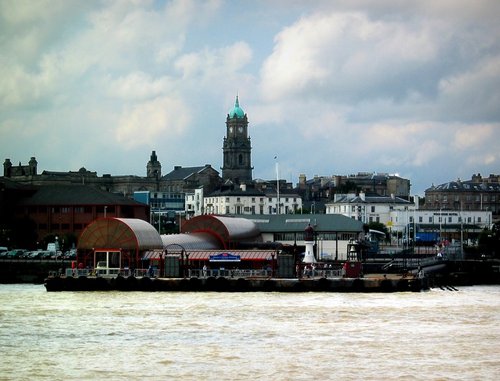 General view of Birkenhead and Woodside Ferry terminal. Merseyside