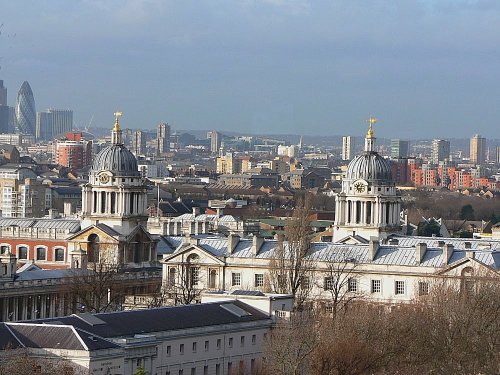 The Royal Naval College taken from One Tree Hill  in Greenwich Park