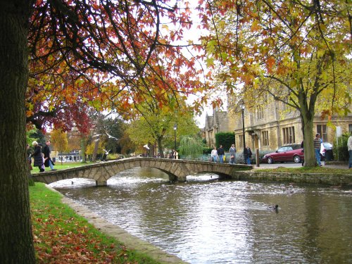 Bourton-on-the-water, Gloucestershire, in November.