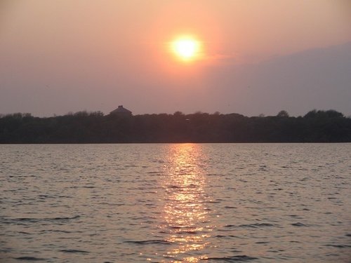 Sunset over Hodbarrow 'The Hollow', Millom, Cumbria