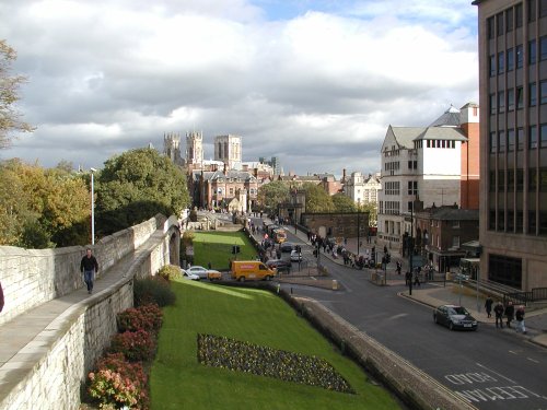 York - City walls and York Minster