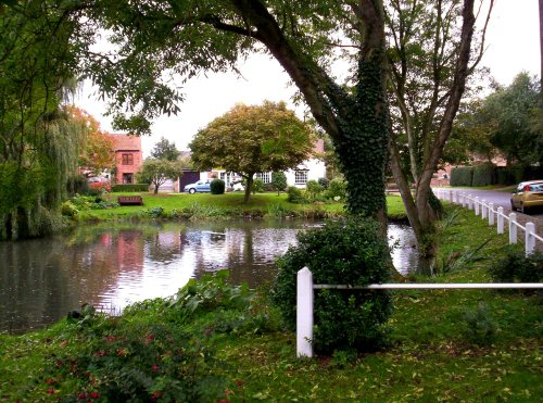 The village pond, Somerleyton, Suffolk.
