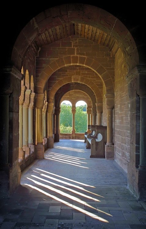 Cloister at Hoarwithy Church, Hoarwithy, Herefordshire.
