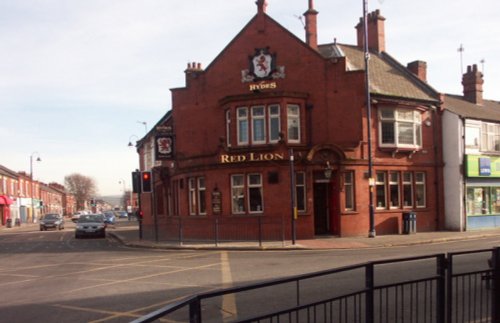 Red Lion Pub in Denton, Greater Manchester.
