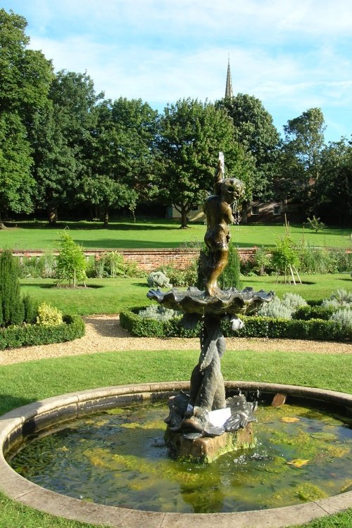 View of Bridge End Gardens, Saffron Walden, Essex.