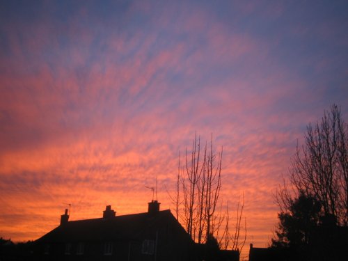 Sunset in Towcester, Northamptonshire - December 2006
