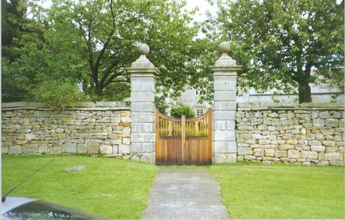 Gates leading to Meaburn Hall, Maulds Meaburn, Cumbria
