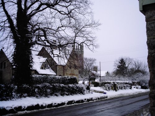 The village of Churchill, Oxfordshire, on a snowy day 2007