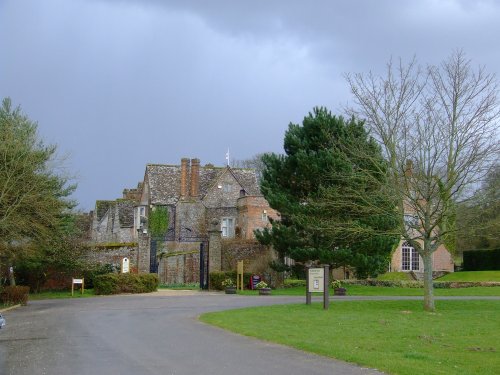 Littlecote house near Froxfield, Wiltshire.
giving a side view of the old historic manor house.
