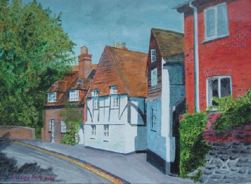Mill Lane, Godalming - a painting