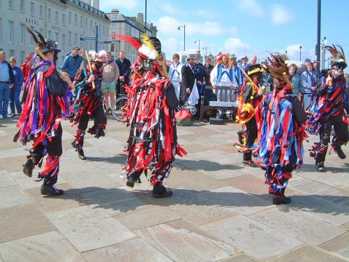 Morris dancers in Whitby, North Yorkshire.